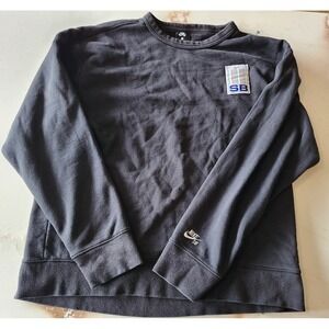 Nike‎ SB Crewneck Sweatshirt Men's M Black Pullover Long Sleeve Skateboard
